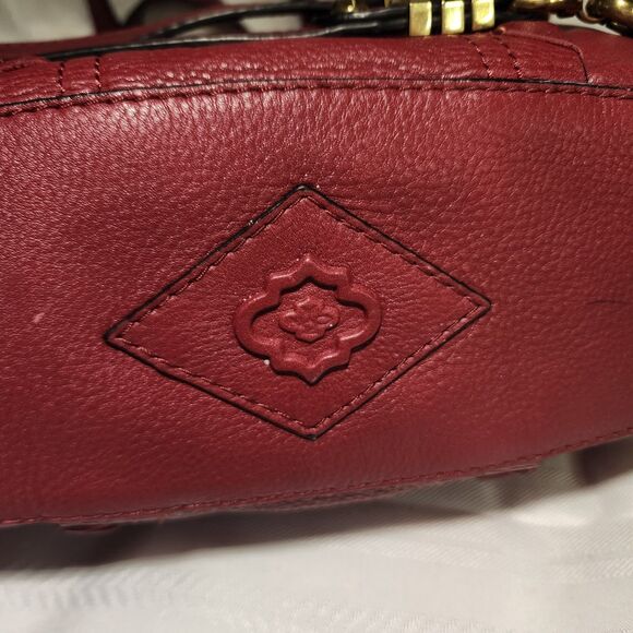 orYANY Cassie Raspberry Pebbled Leather XL Satchel Bag Detachable Shldr Strap - Picture 9 of 16